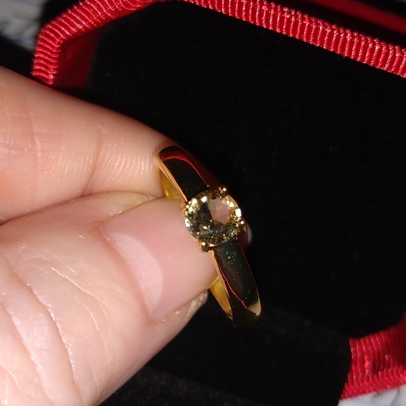 Princess 0.25ct Diamond Cut Lab Created Russian Alexandrite sz 7 Ring - Picture 5 of 7